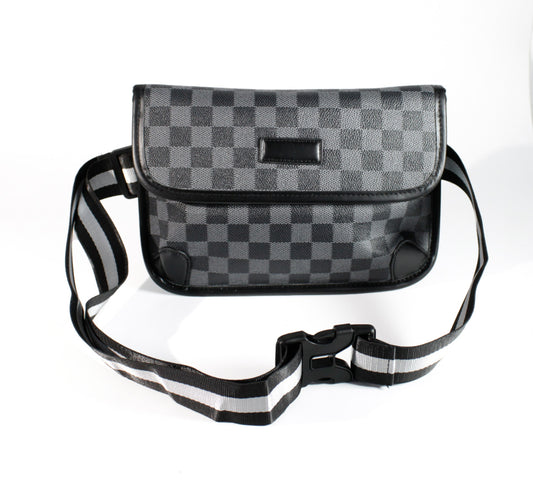 RIÑONERA R207 CORVEN NEGRO CUADROS